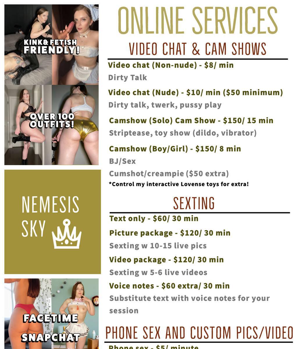 ONLINE ONLY French Pornstar and Goddess Nemesis Sky