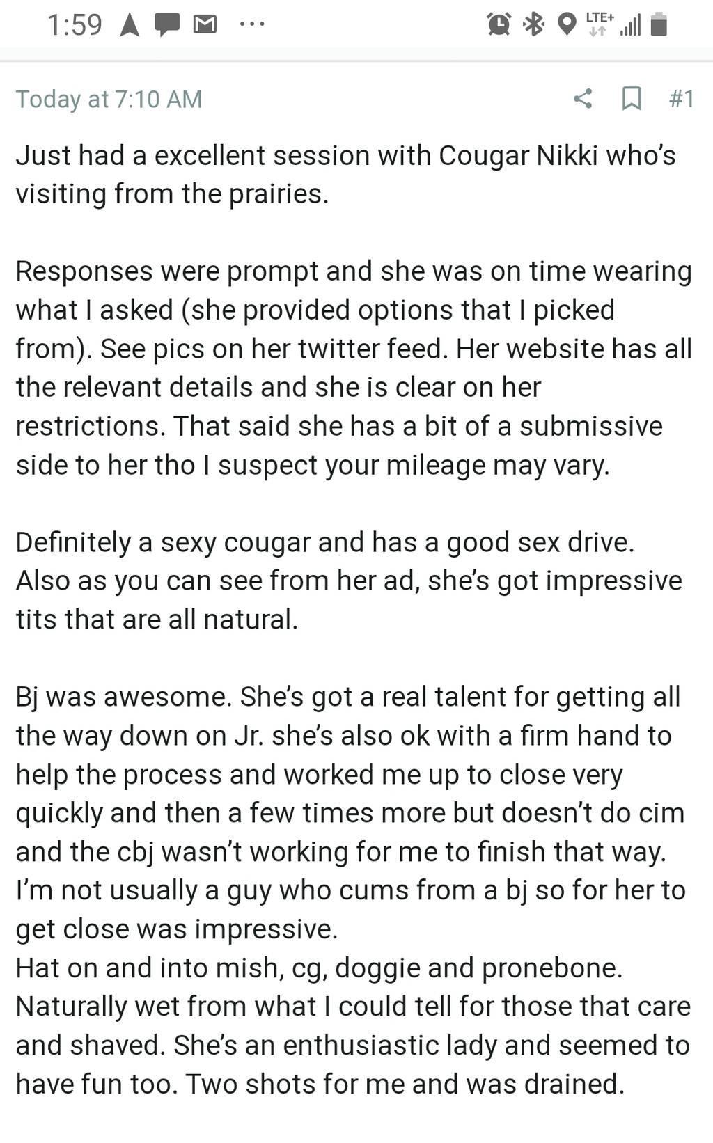 Im coming back in APRIL SEXY COUGAR NIKKI